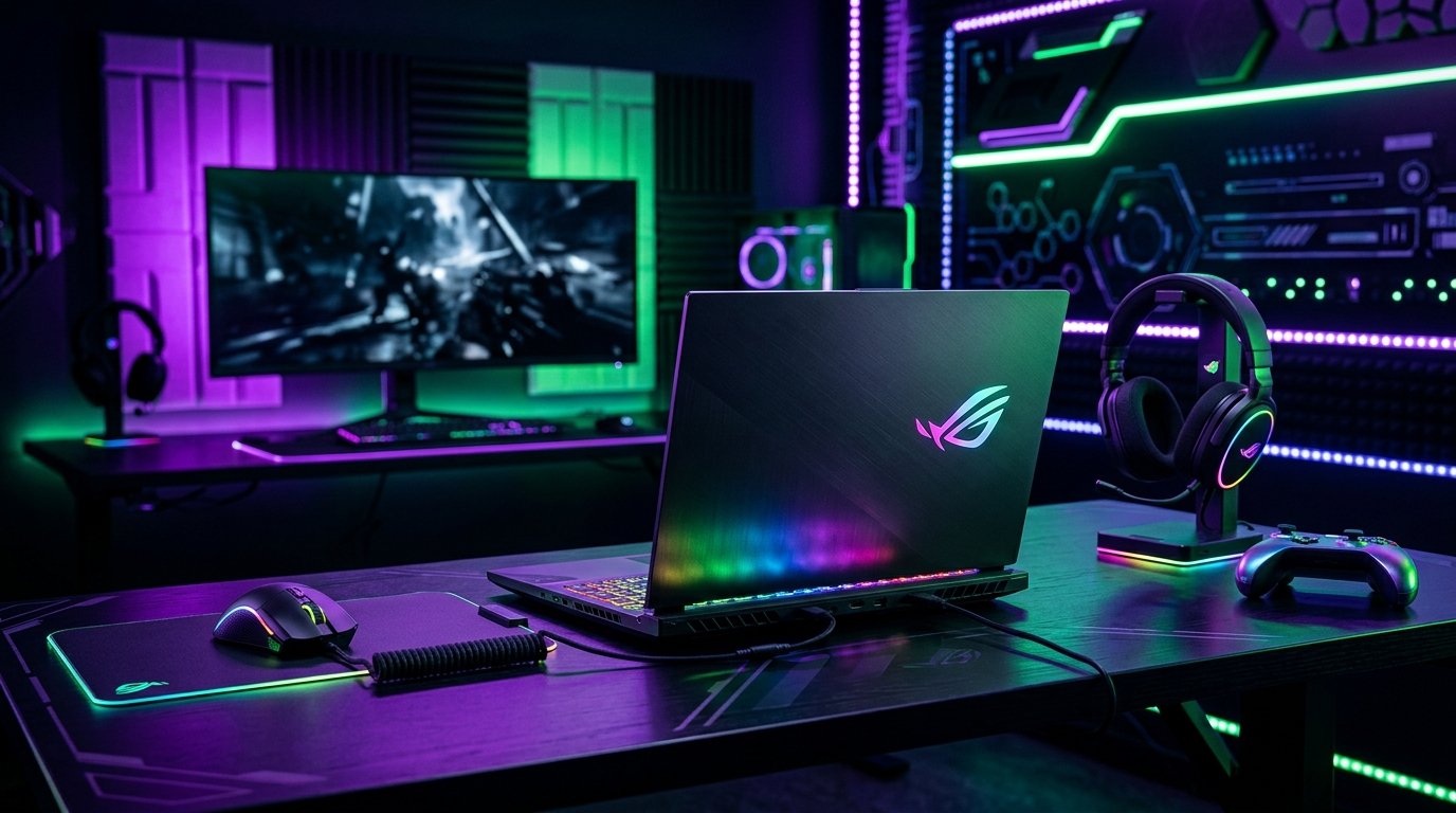 Laptop gamer con estilo moderno